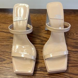 JEFFREY CAMPBELL Nude Strap Mules